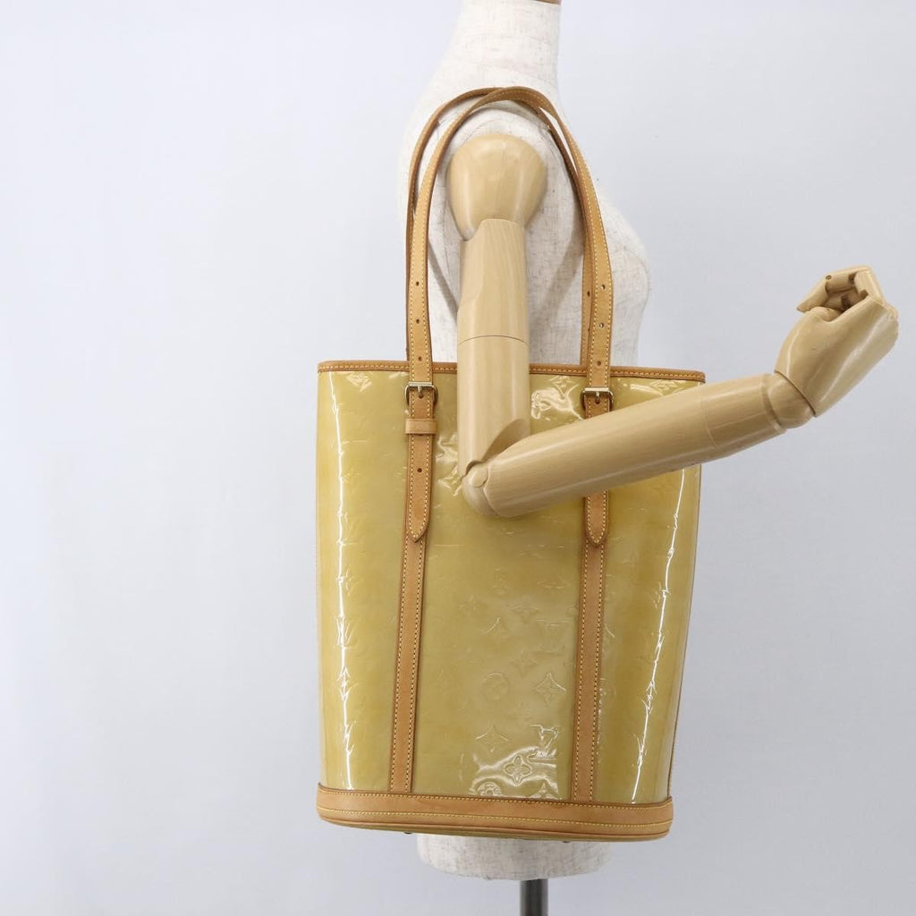 Louis Vuitton Bucket Bag Monogram Vernis Beige Patent_Leather Shoulder Bag Bag (Pre-Owned)
