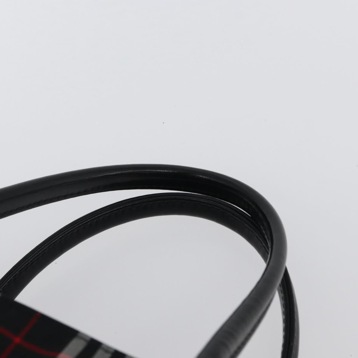 Burberry Nova Check Handbag Nylon Black Nylon Handbag (Pre-Owned)