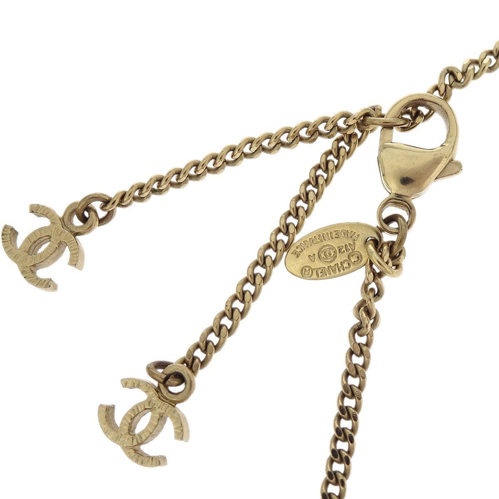 Chanel Cc Necklace Metal Gold Metal Necklace Jewelry (Pre-Owned)