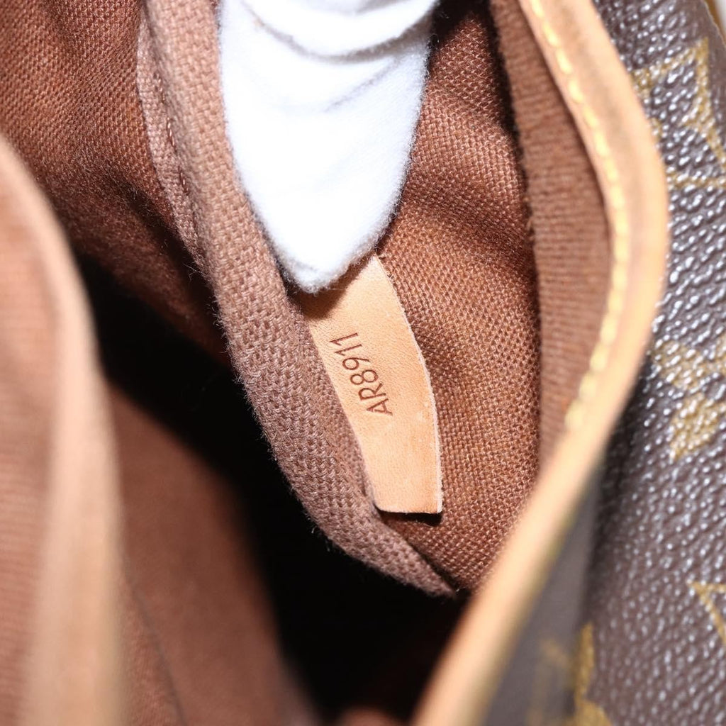 Louis Vuitton Saumur Handbag Monogram Canvas Brown Canvas Shoulder Bag Bag (Pre-Owned)