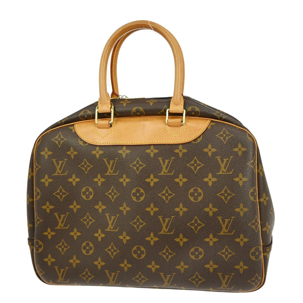 Louis Vuitton Deauville Handbag Monogram Canvas Brown Canvas Handbag (Pre-Owned)