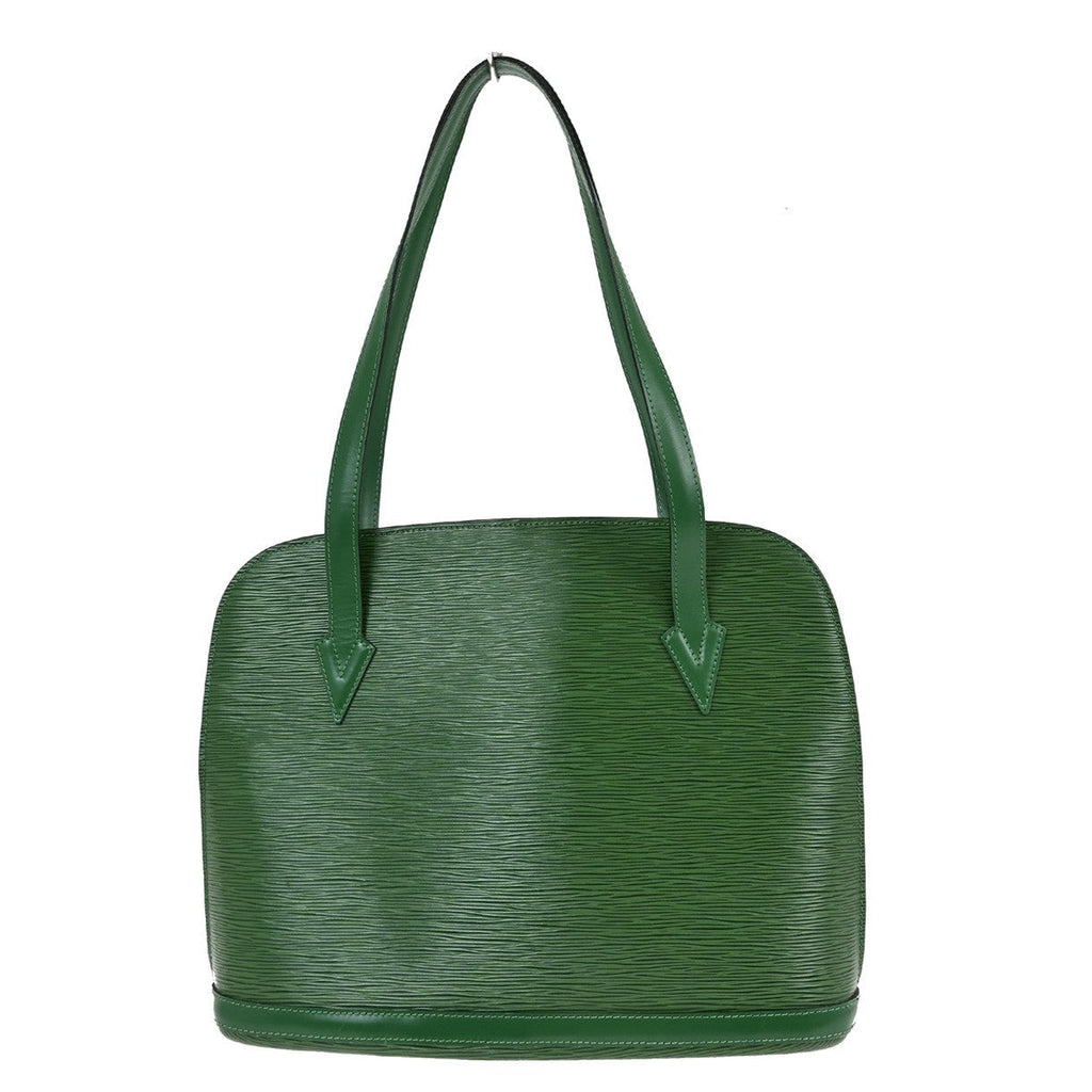 Louis Vuitton Lussac Handbag Epi Leather Green Leather Shoulder Bag Bag (Pre-Owned)