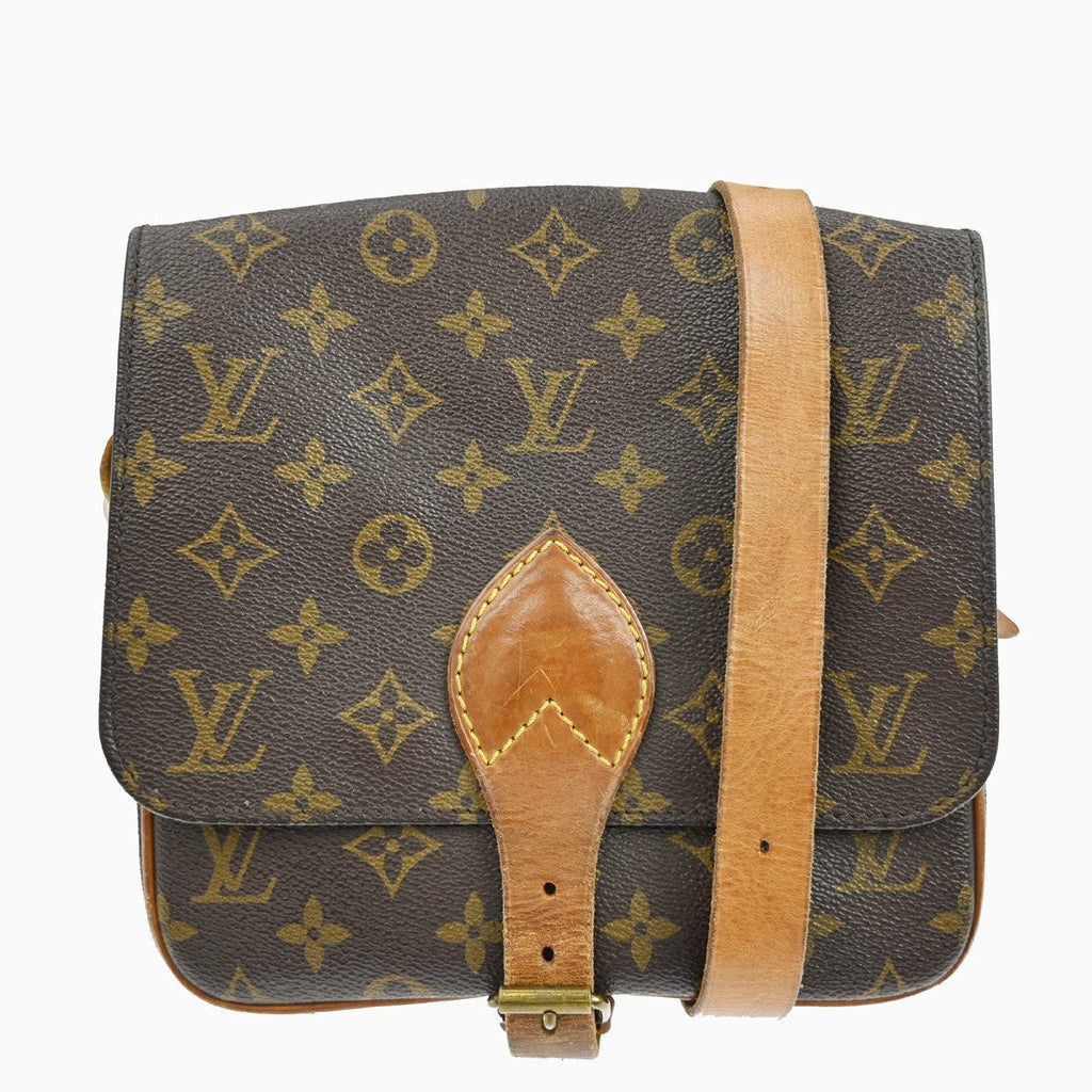 Louis Vuitton Cartouchiere Handbag Monogram Canvas Brown Canvas Shoulder Bag Bag (Pre-Owned)