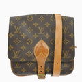 Louis Vuitton Cartouchiere Handbag Monogram Canvas Brown Canvas Shoulder Bag Bag (Pre-Owned)