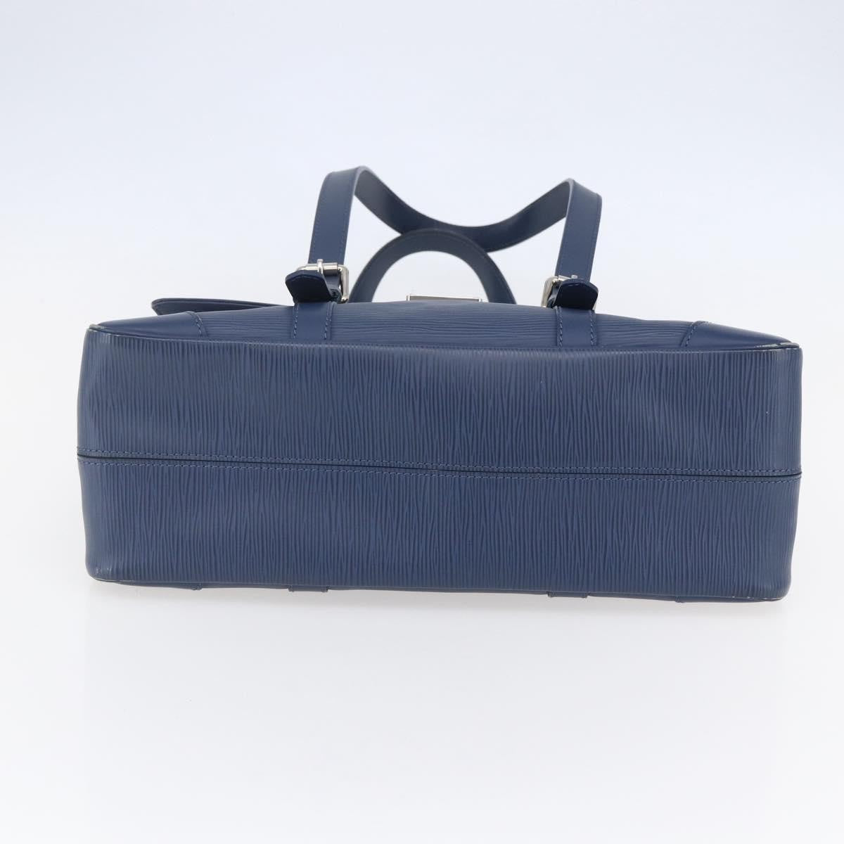 Louis Vuitton Segur Handbag Epi Leather Blue Leather Handbag (Pre-Owned)