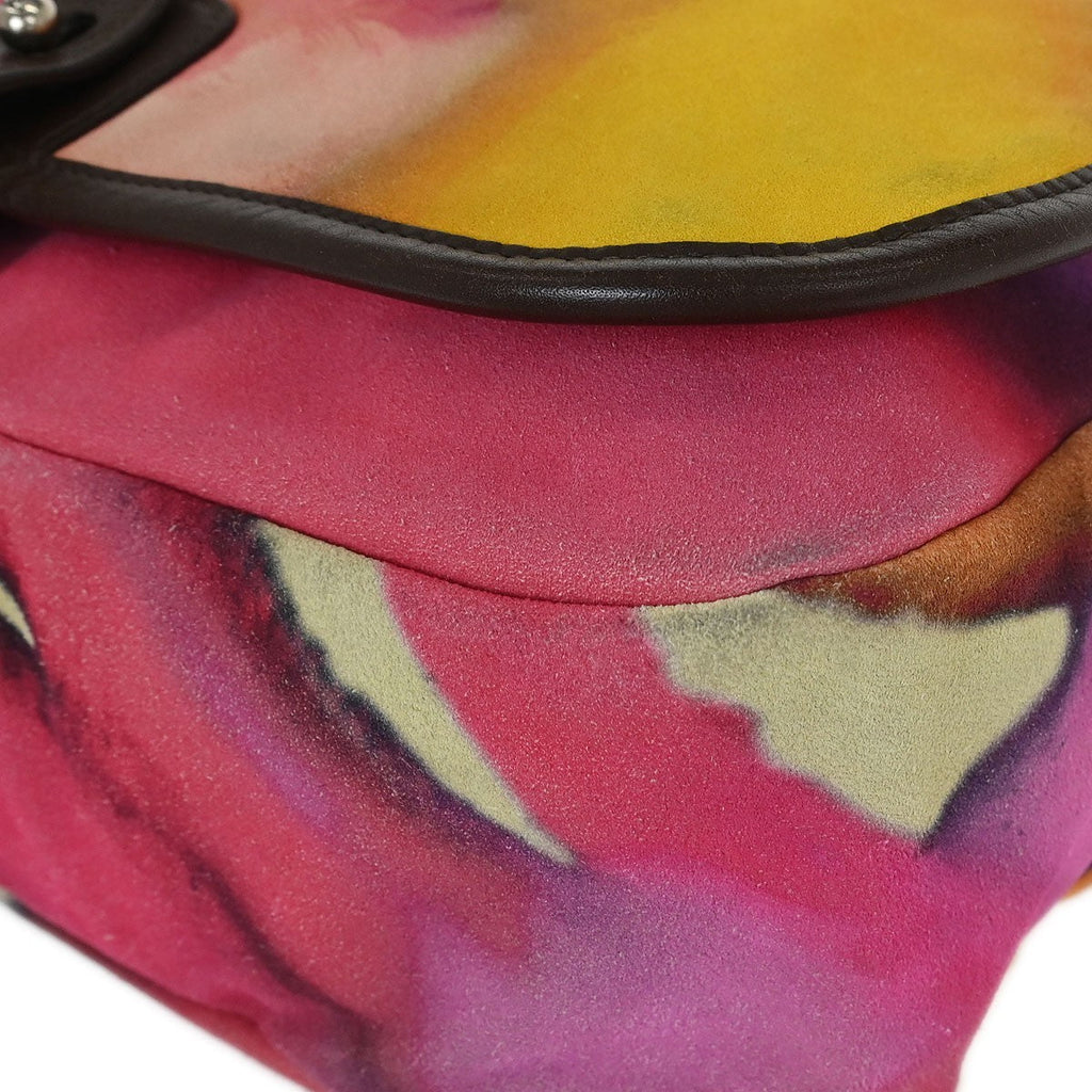 Chanel Flower Power Messenger Bag Multicolor Printed Nubuck Multicolour Suede Shoulder Bag Bag (Pre-Owned)