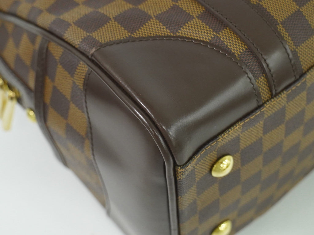 Louis Vuitton Berkeley Handbag Damier Brown Canvas Handbag (Pre-Owned)