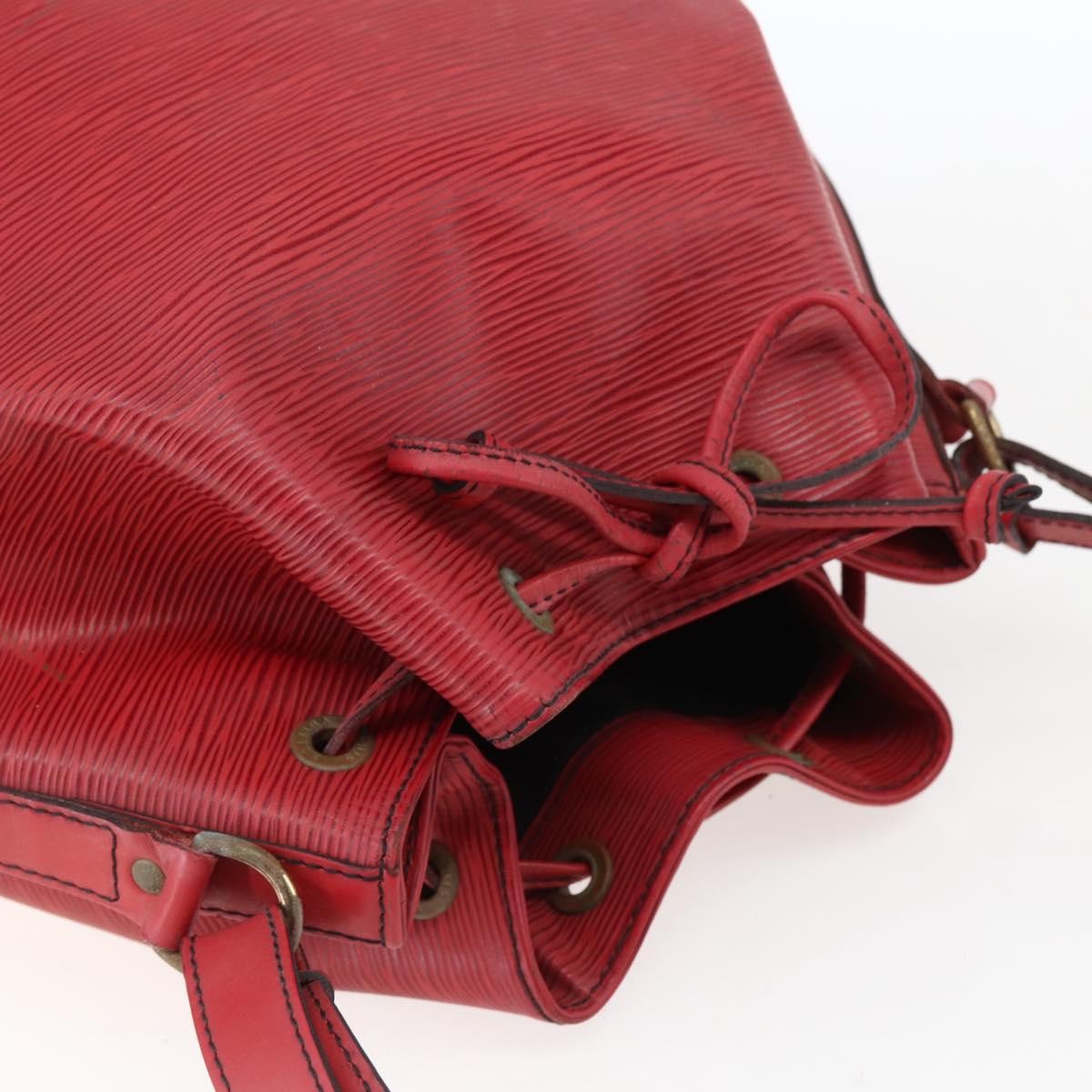 Louis Vuitton Petit Noe Nm Handbag Epi Leather Red Leather Shoulder Bag Bag (Pre-Owned)