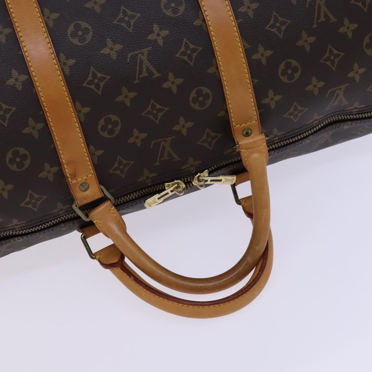 Louis Vuitton Keepall Bag Monogram Canvas Brown Canvas Travel Bag Bag (Pre-Owned)