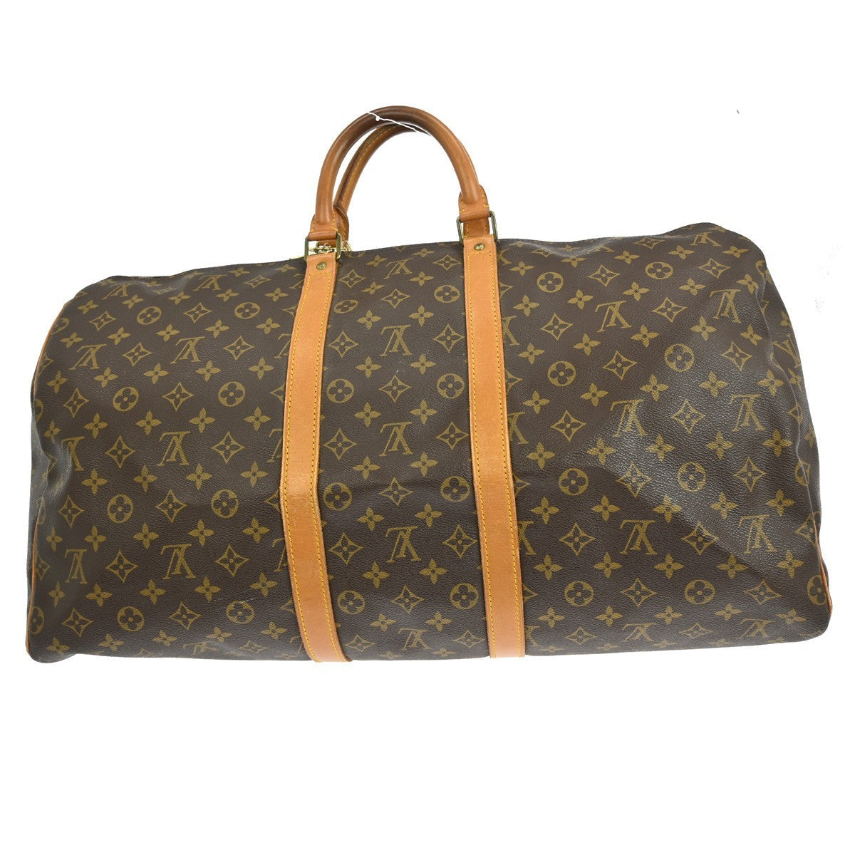 Louis Vuitton Keepall Bag Monogram Canvas Brown Canvas Travel Bag Bag (Pre-Owned)