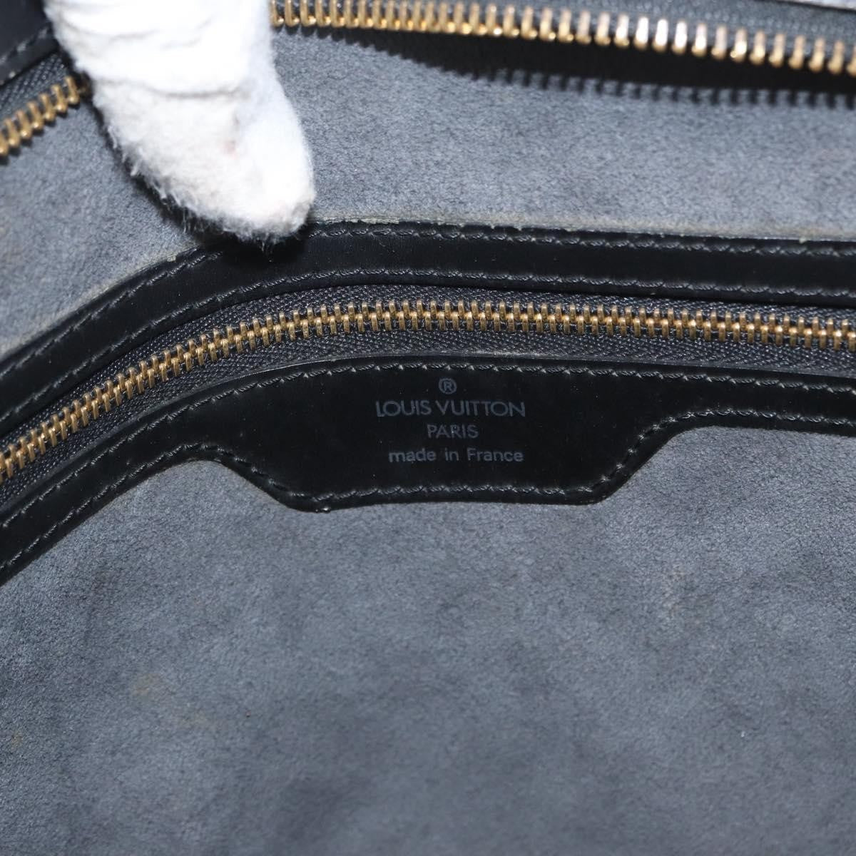 Louis Vuitton Saint Jacques Handbag Epi Leather Black Leather Shoulder Bag Bag (Pre-Owned)