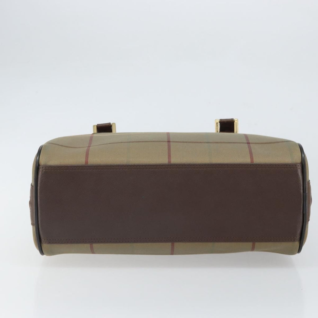 Burberry Nova Check Handbag Nova Check Canvas Brown Canvas Handbag (Pre-Owned)