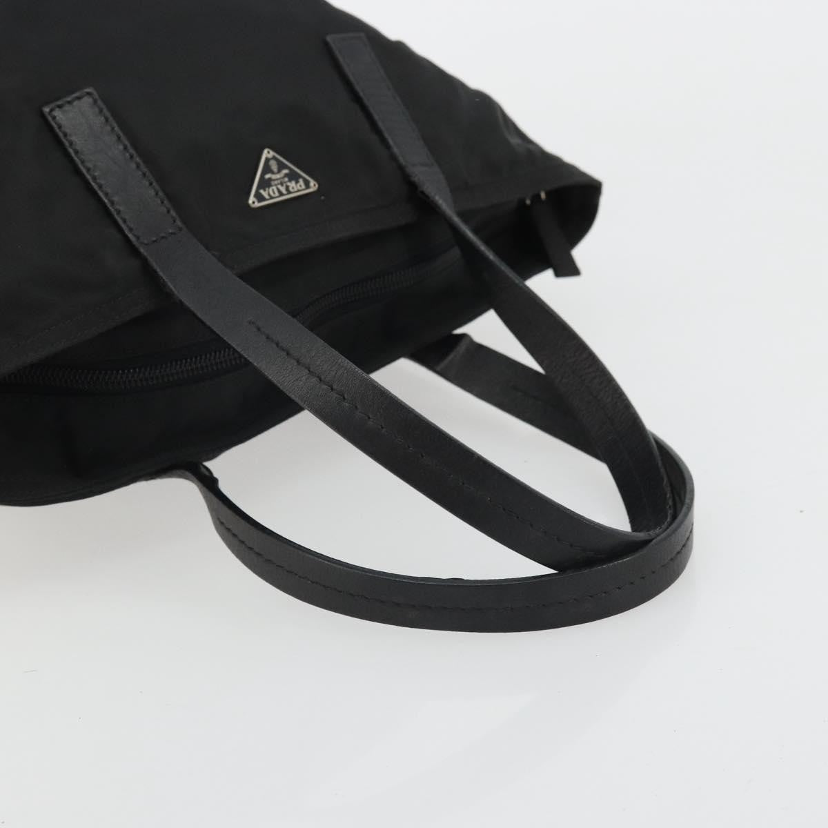 Prada Vintage Handbag Tessuto Black Nylon Handbag (Pre-Owned)