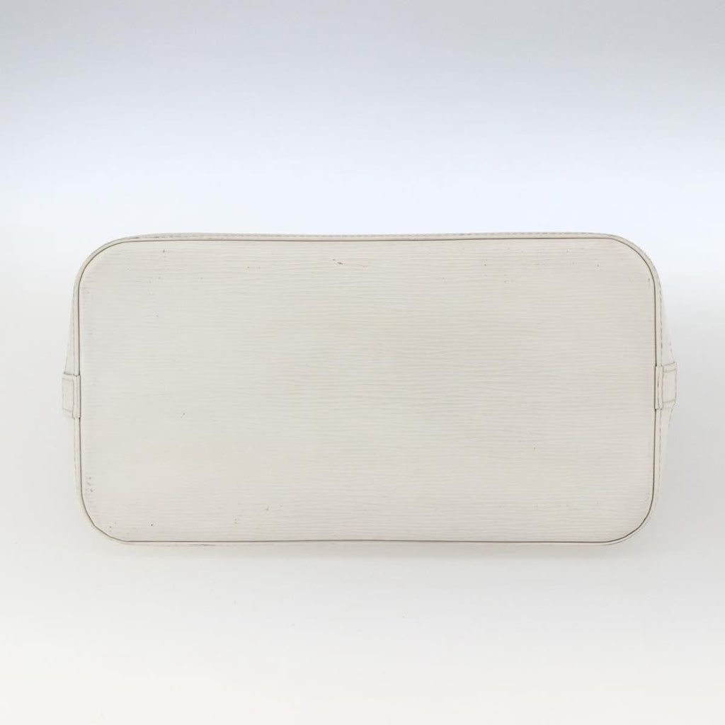 Louis Vuitton Alma Handbag Epi Leather White Leather Handbag (Pre-Owned)