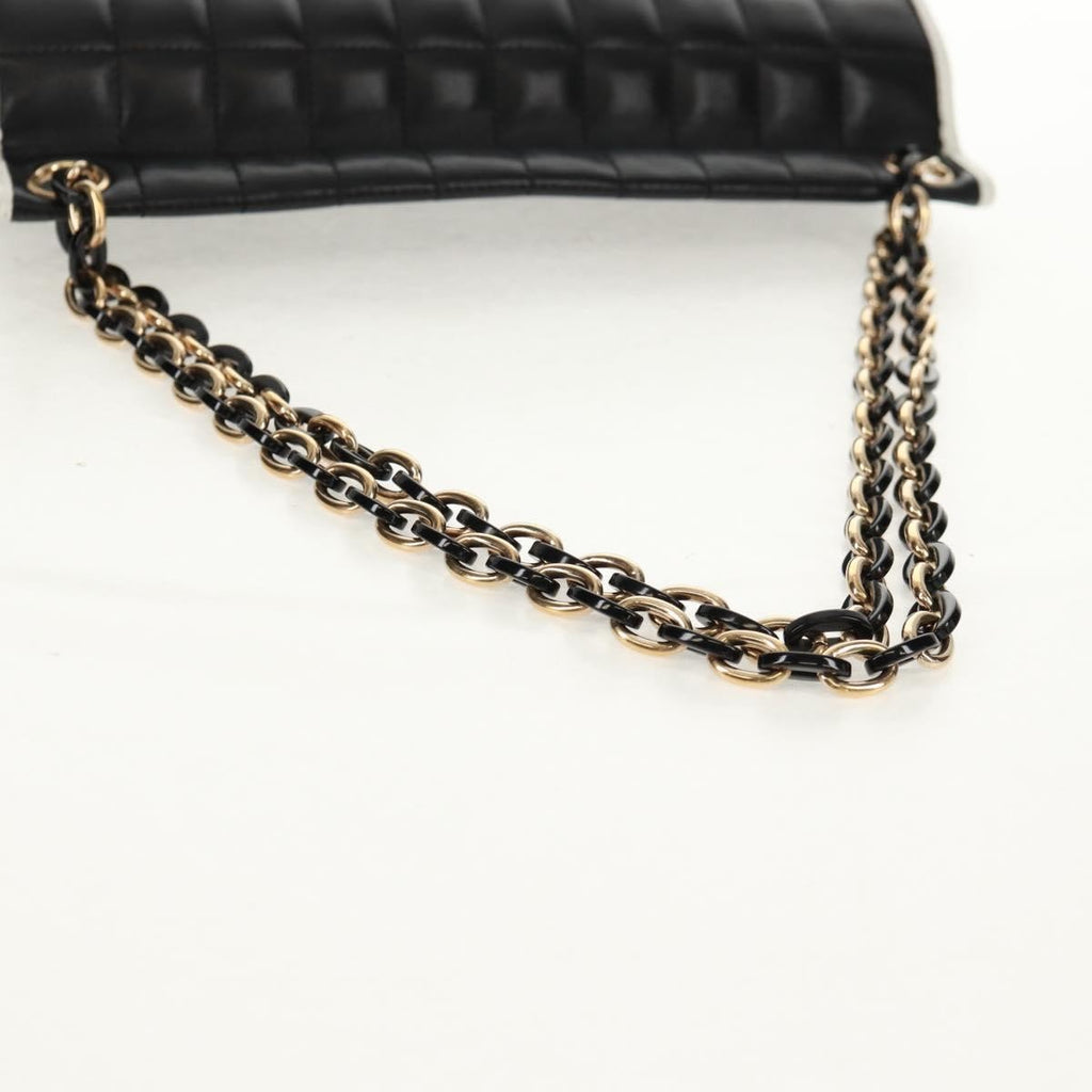 Chanel Chocolate Bar Mademoiselle Shoulder Bag Quilted Lambskin Black Leather Shoulder Bag Bag (Pre-Owned)