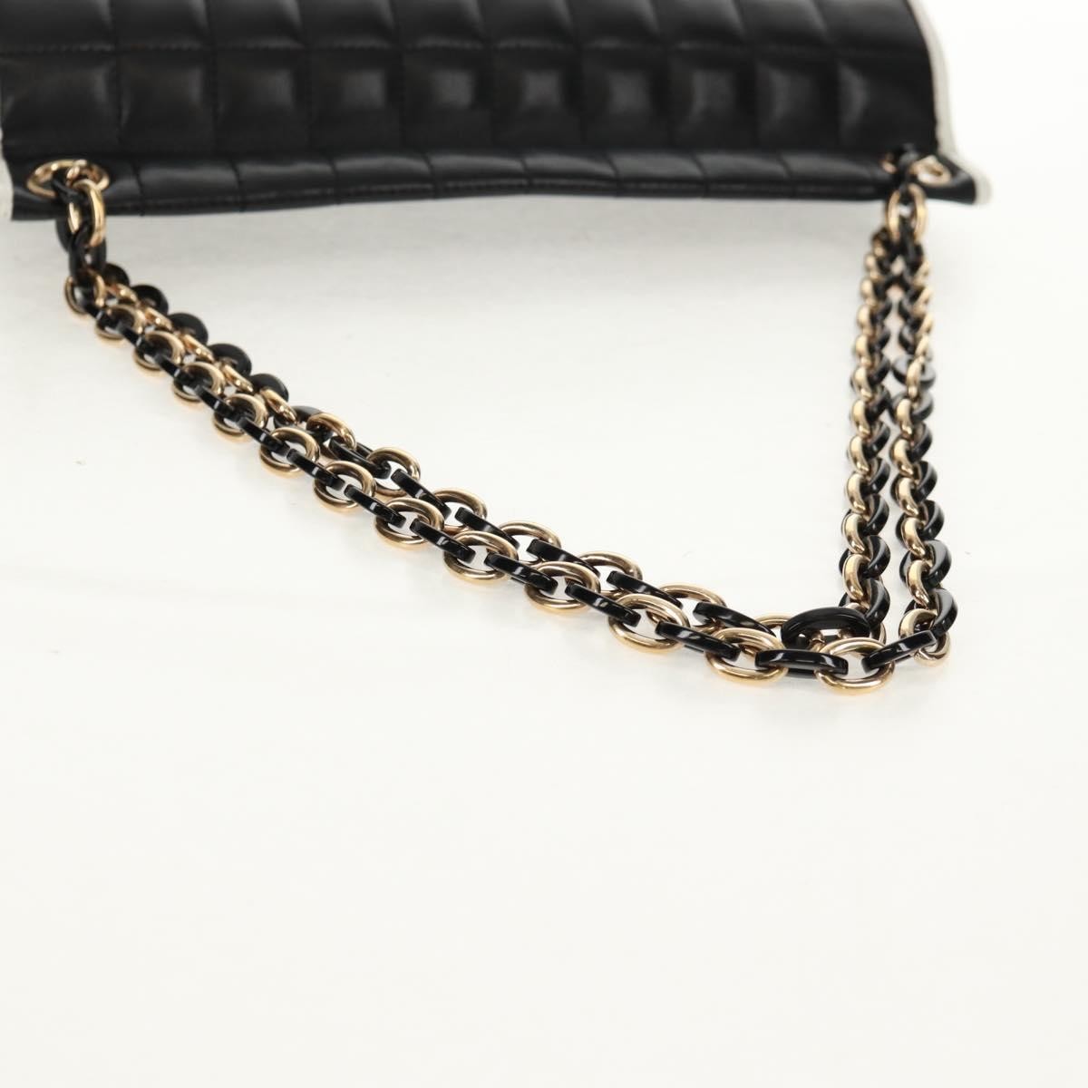 Chanel Chocolate Bar Mademoiselle Shoulder Bag Quilted Lambskin Black Leather Shoulder Bag Bag (Pre-Owned)