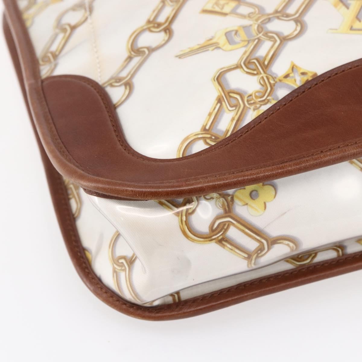 Louis Vuitton Charms Musette Handbag Pvc Over Printed Silk White Plastic Shoulder Bag Bag (Pre-Owned)