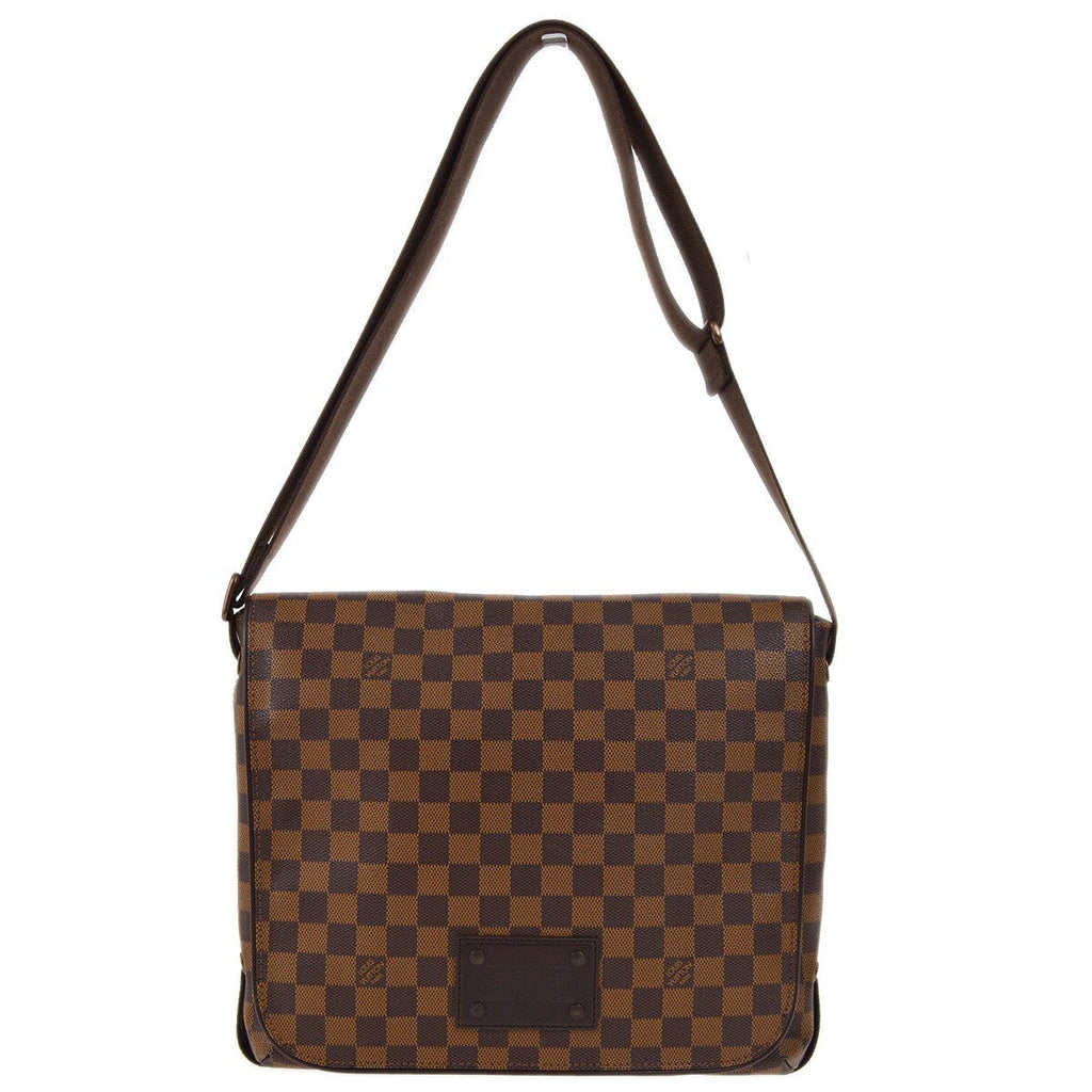 Louis Vuitton Brooklyn Handbag Damier Brown Canvas Shoulder Bag Bag (Pre-Owned)