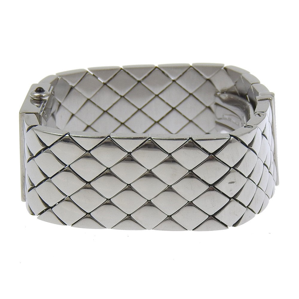 Chanel Matelasse Quartz Watch Stainless Steel With Diamond Bezel Watch (Pre-Owned)