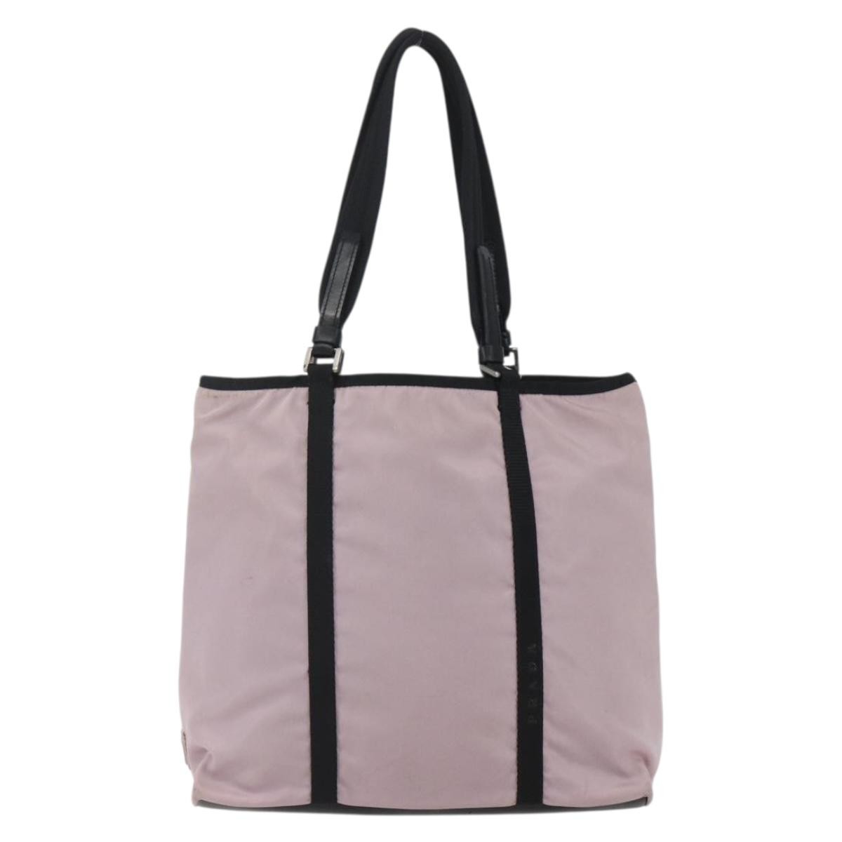 Prada Vintage Tote Tessuto Pink Nylon Tote Bag Bag (Pre-Owned)