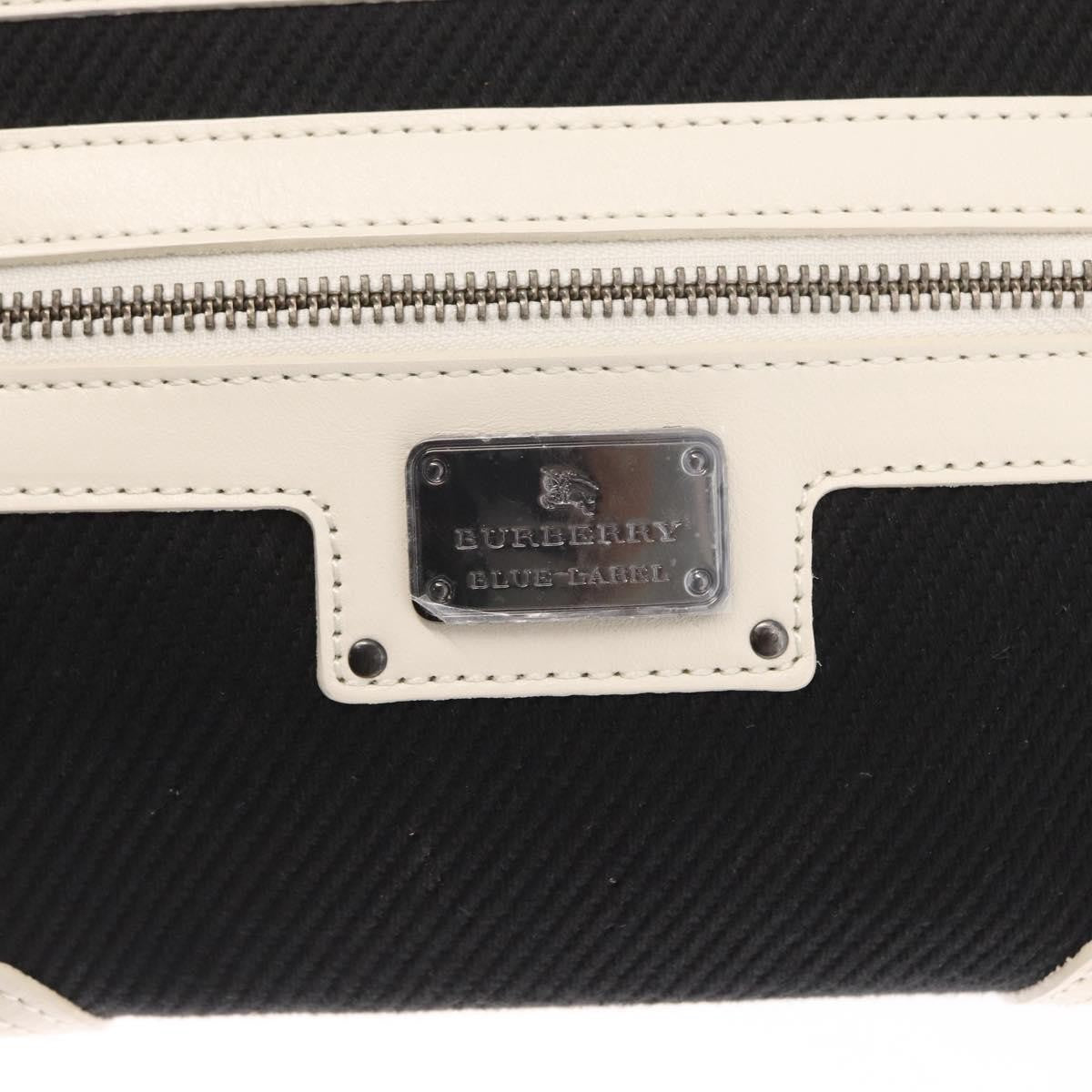 Burberry Vintage Handbag Canvas Black Canvas Handbag (Pre-Owned)