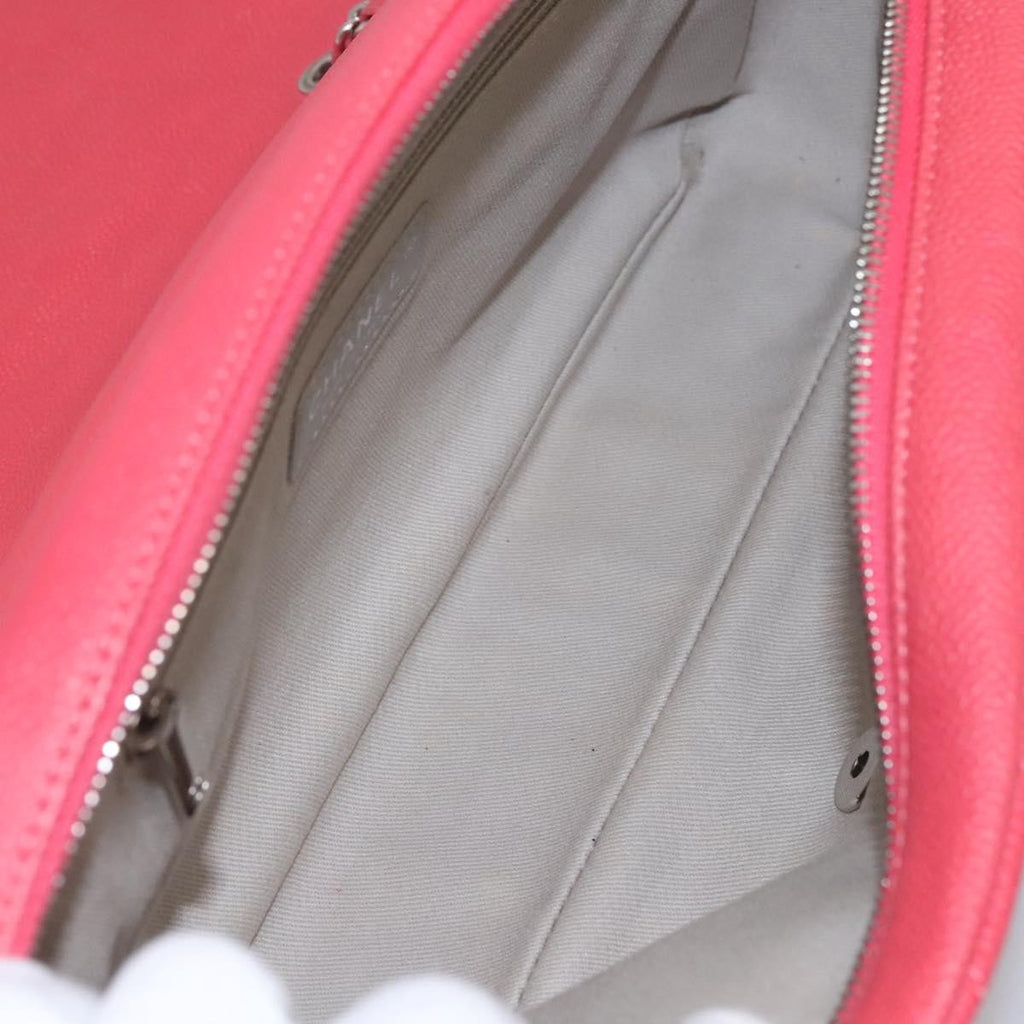 Chanel Flap Shoulder Bag Quilted Lambskin Pink Calfskin Shoulder Bag Bag (Pre-Owned)