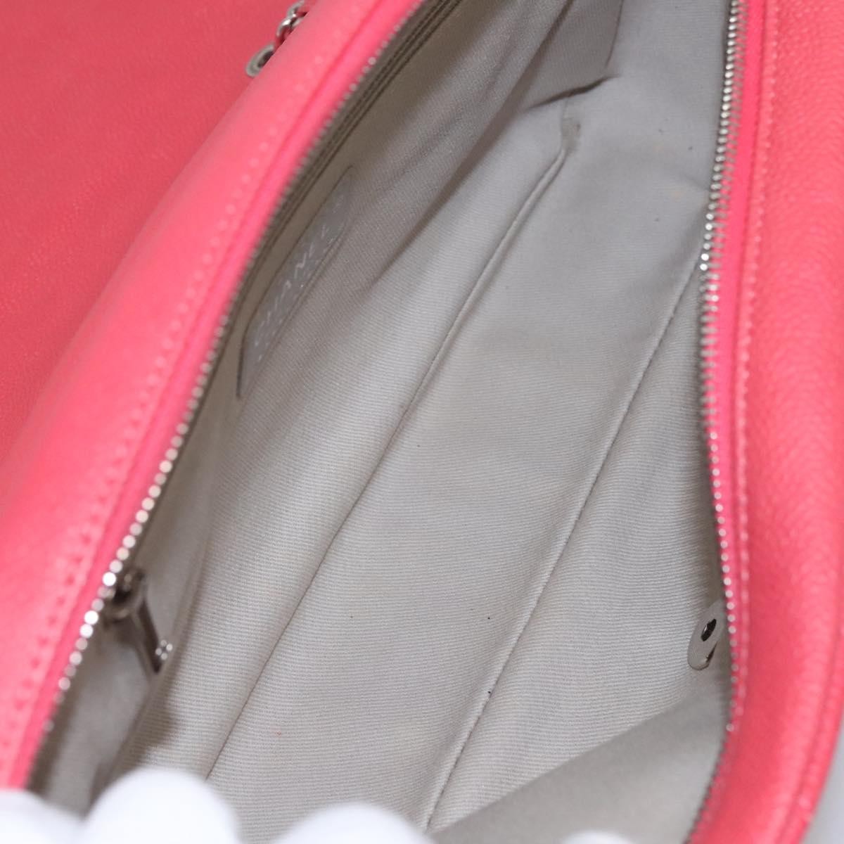Chanel Flap Shoulder Bag Quilted Lambskin Pink Calfskin Shoulder Bag Bag (Pre-Owned)