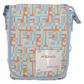 Fendi Logo Zucca Shoulder Bag Zucca Blue Canvas Shoulder Bag Bag (Pre-Owned)