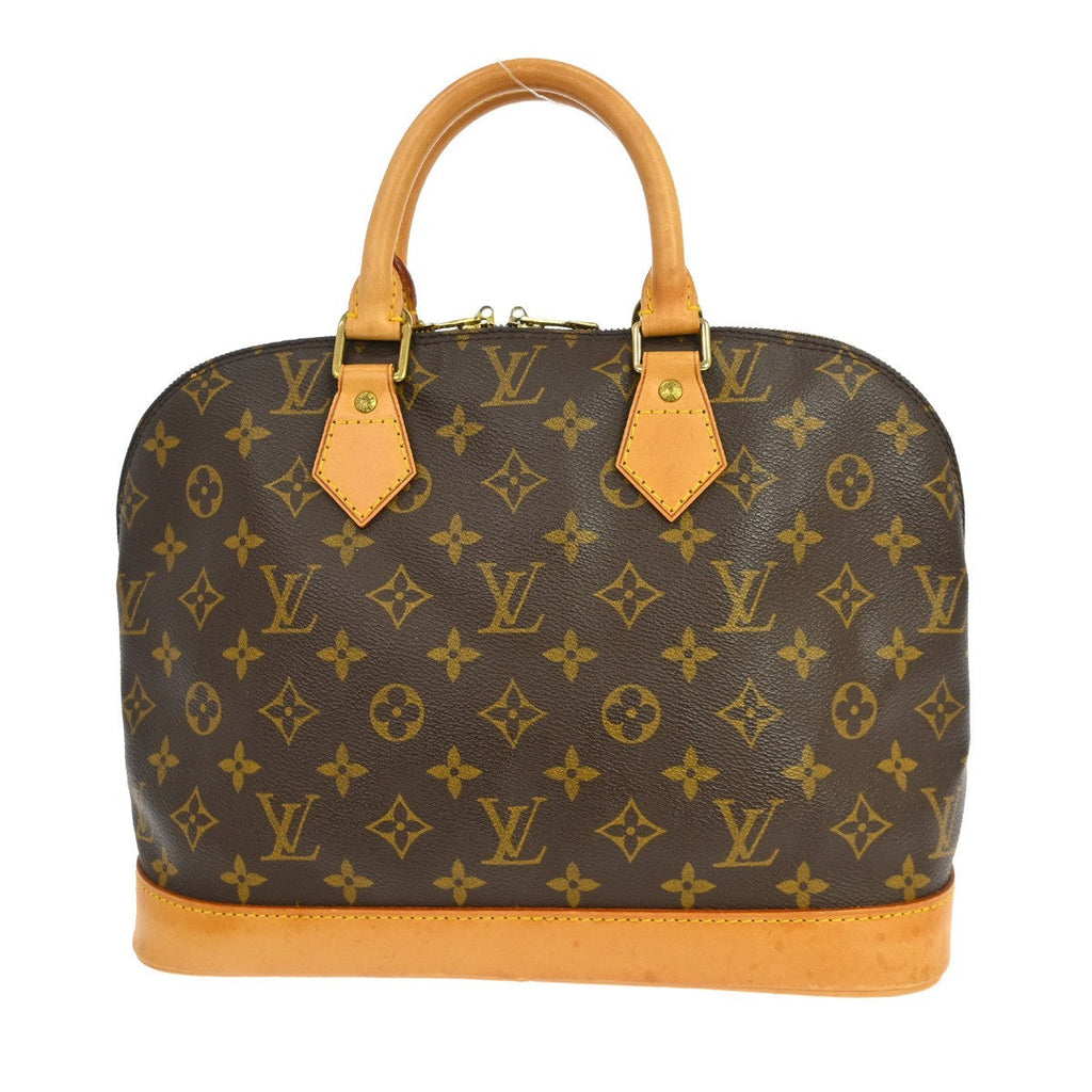 Louis Vuitton Alma Handbag Monogram Canvas Brown Canvas Handbag (Pre-Owned)
