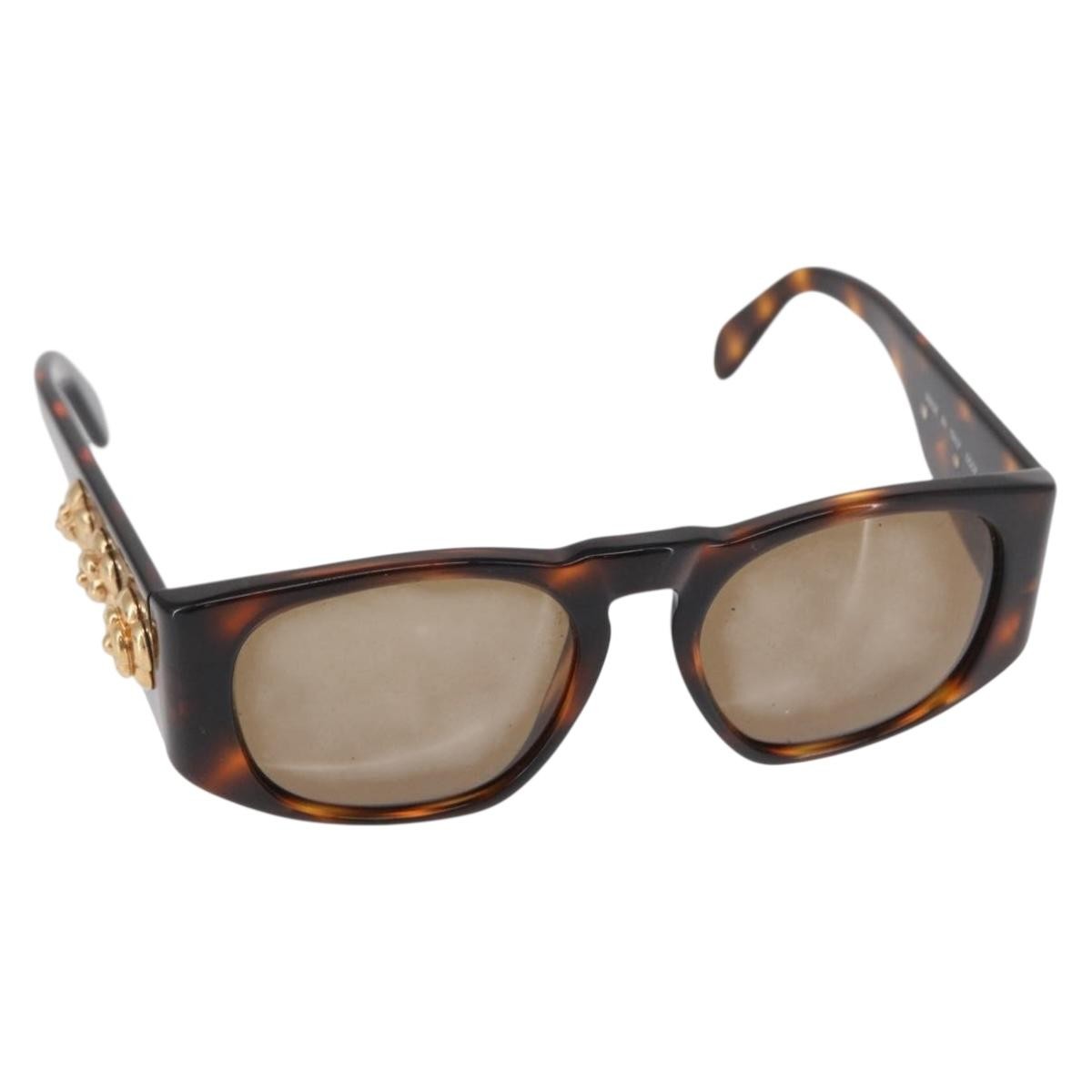 Chanel Camélia Sunglasses Plastic Brown Plastic Sunglasse Accessory (Pre-Owned)