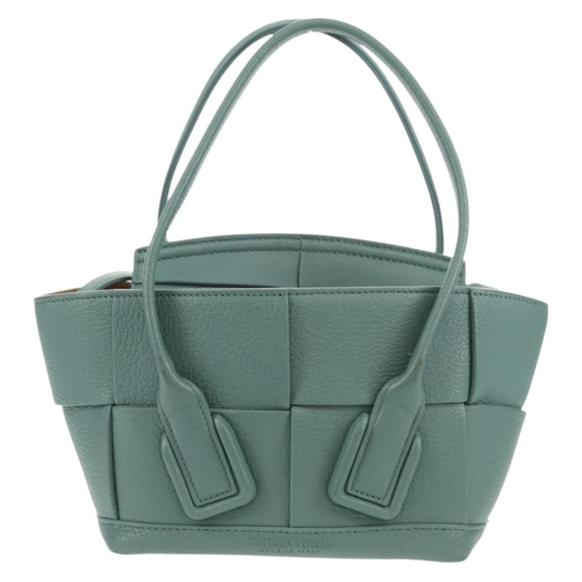 Bottega Veneta Arco Bag Maxi Intrecciato Leather Green Leather Handbag (Pre-Owned)