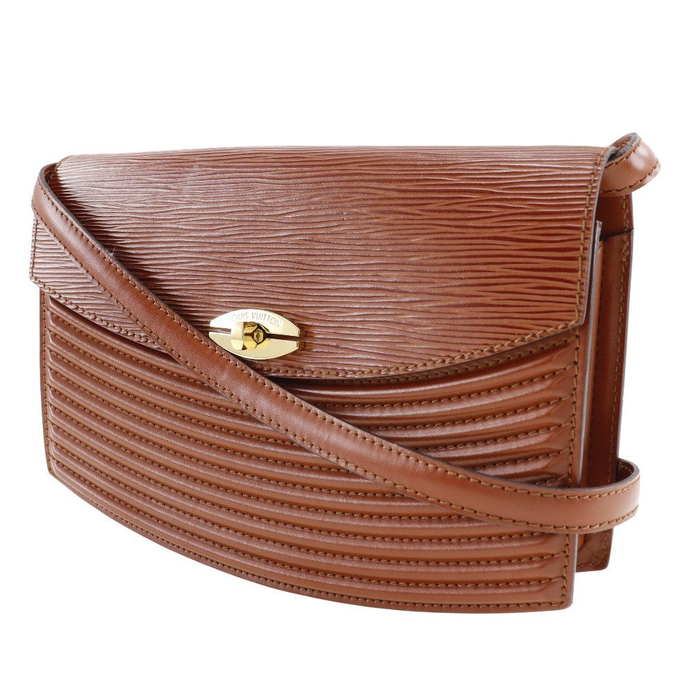 Louis Vuitton Prebourg Shoulder Bag Epi Leather Brown Leather Shoulder Bag Bag (Pre-Owned)