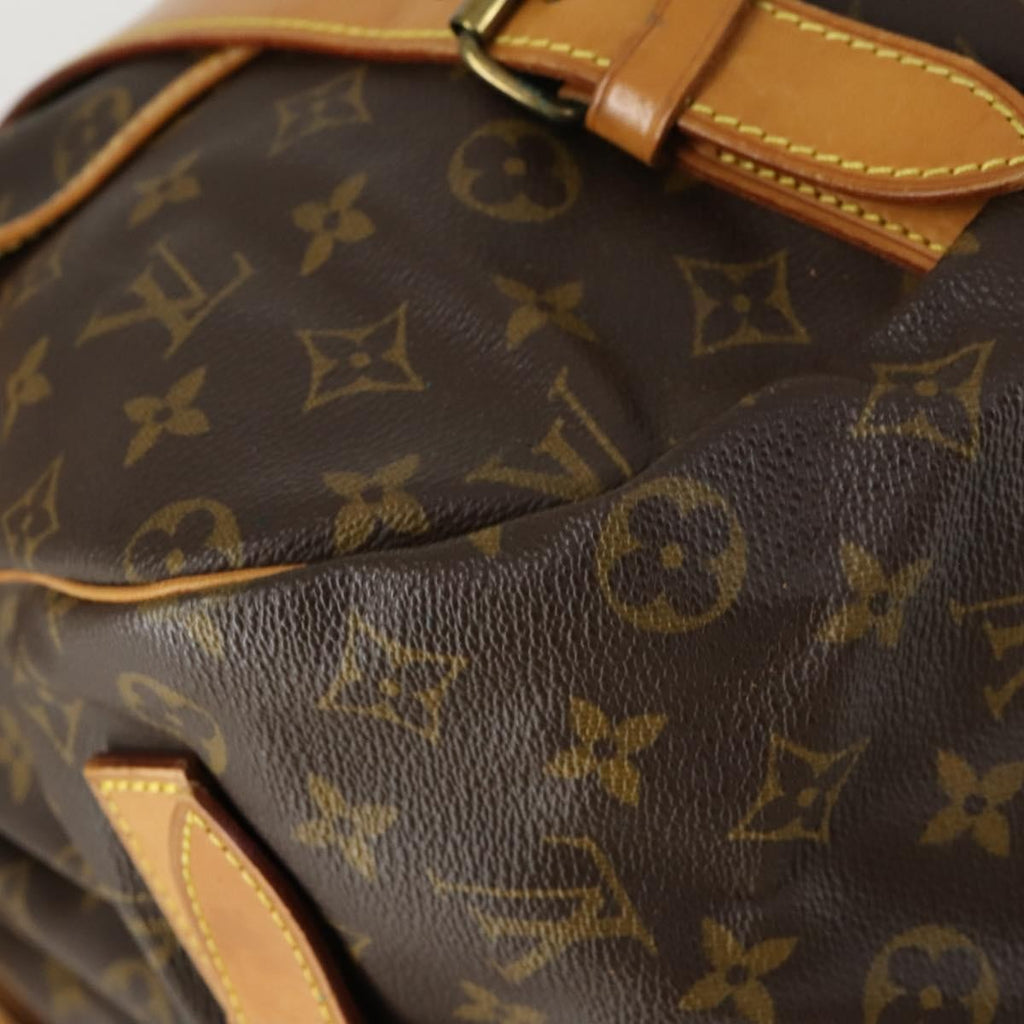 Louis Vuitton Saumur Handbag Monogram Canvas Brown Canvas Shoulder Bag Bag (Pre-Owned)