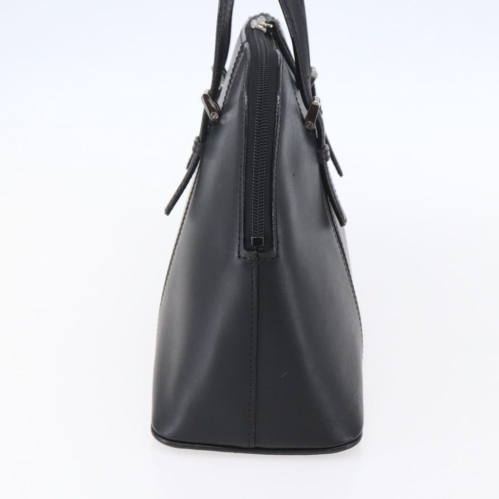 Burberry Vintage Handbag Leather Black Leather Handbag (Pre-Owned)