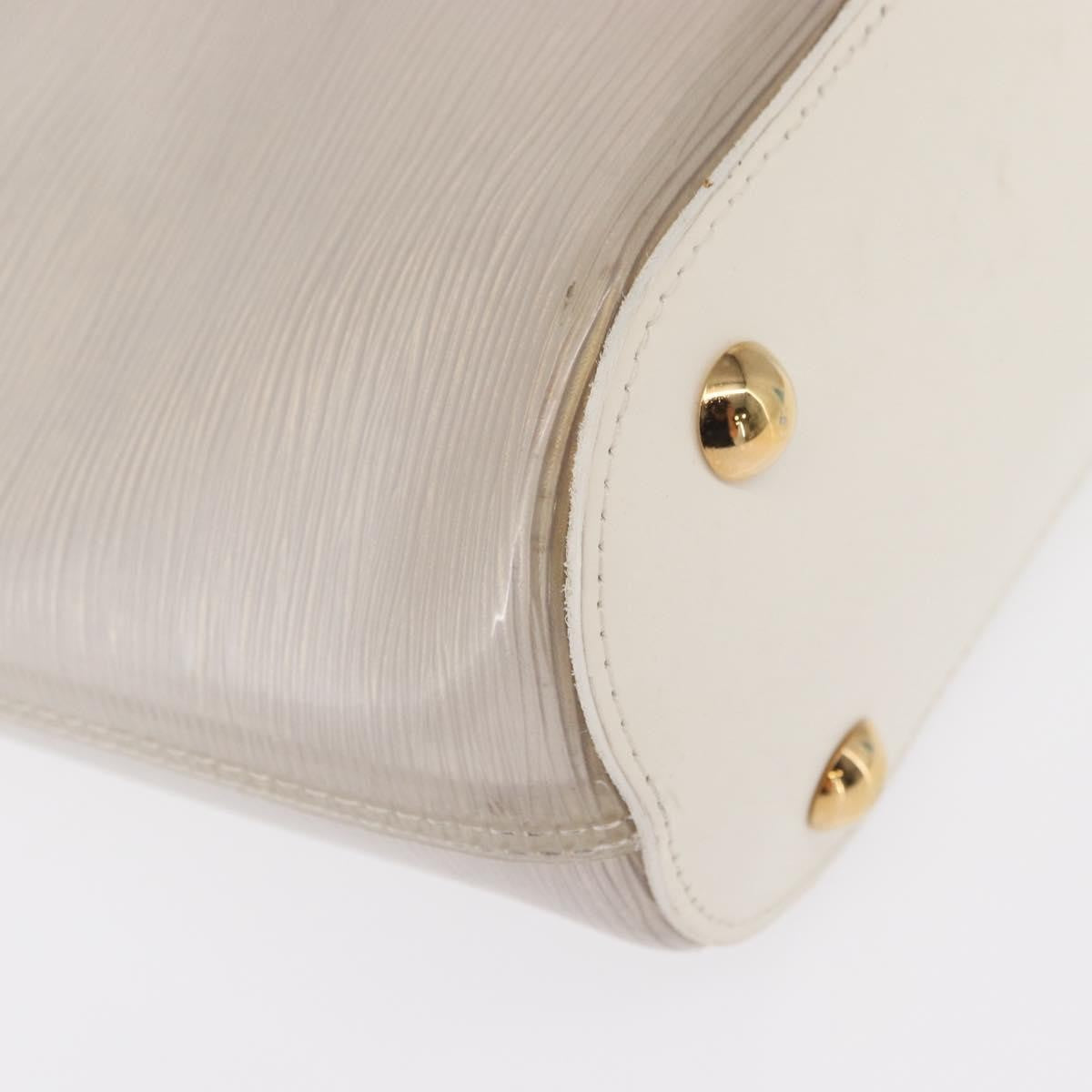 Louis Vuitton Plage Lagoon Bay Handbag Vinyl Epi Leather White Leather Handbag (Pre-Owned)