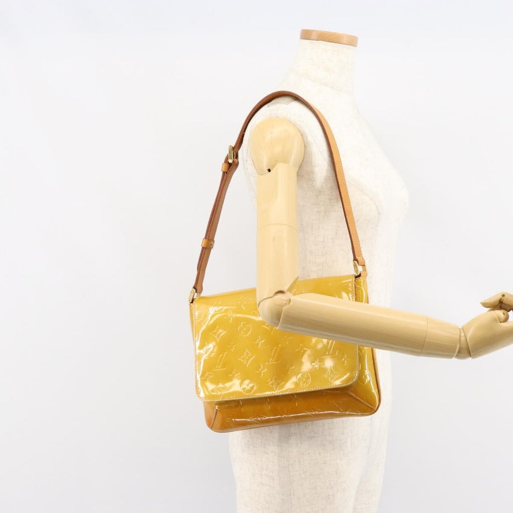 Louis Vuitton Thompson Street Handbag Monogram Vernis Beige Patent_Leather Shoulder Bag Bag (Pre-Owned)