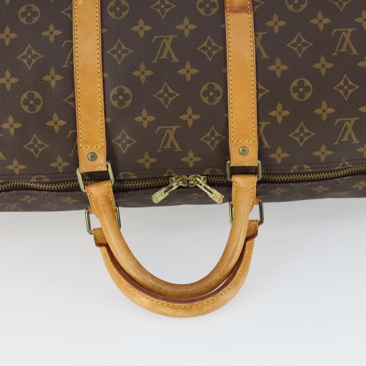 Louis Vuitton Keepall Bag Monogram Canvas Brown Canvas Travel Bag Bag (Pre-Owned)