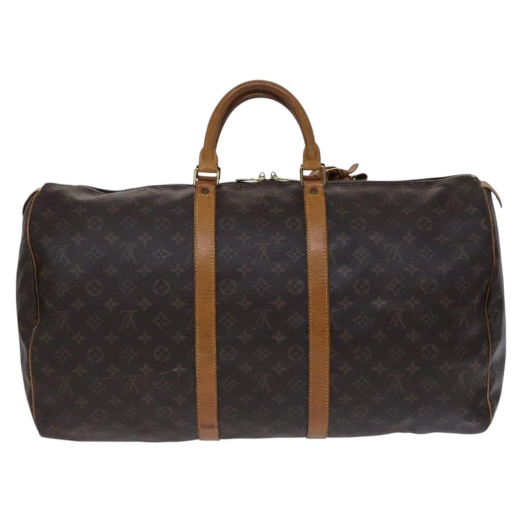 Louis Vuitton Keepall Bag Monogram Canvas Brown Canvas Travel Bag Bag (Pre-Owned)