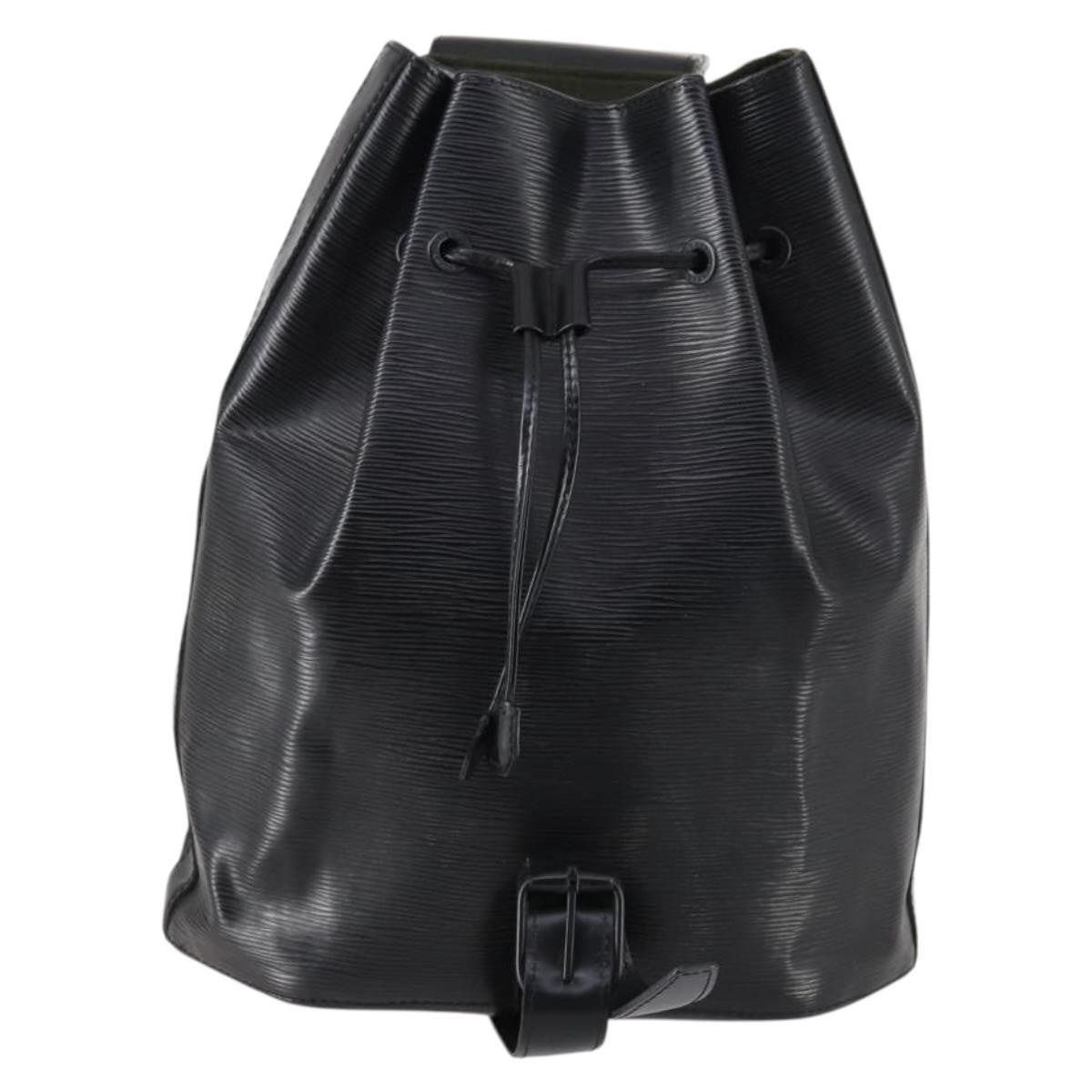Louis Vuitton Sac A Dos Drawstring Backpack Epi Leather Black Leather Bag (Pre-Owned)