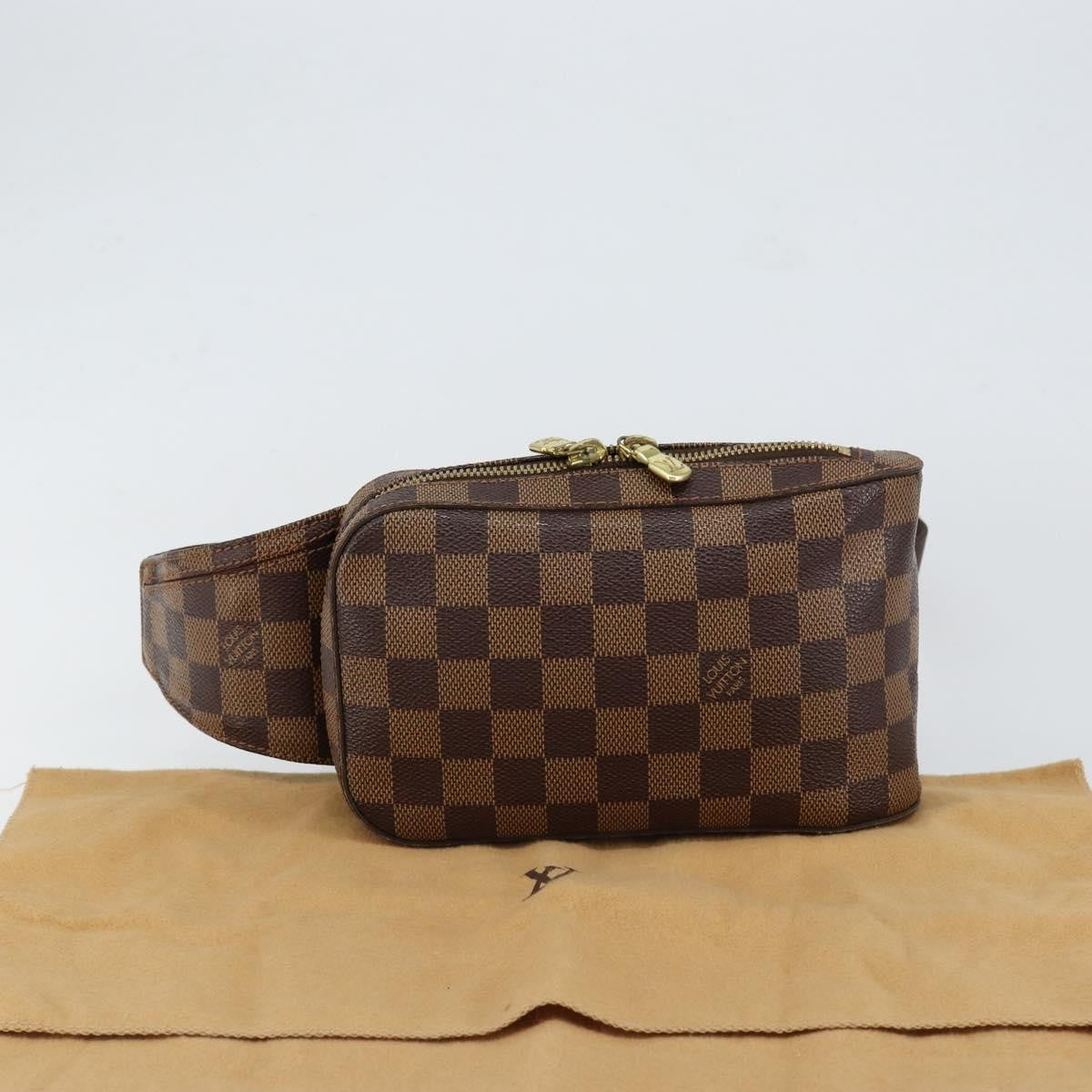 Louis Vuitton Geronimos Waist Bag Damier Brown Canvas Shoulder Bag Bag (Pre-Owned)