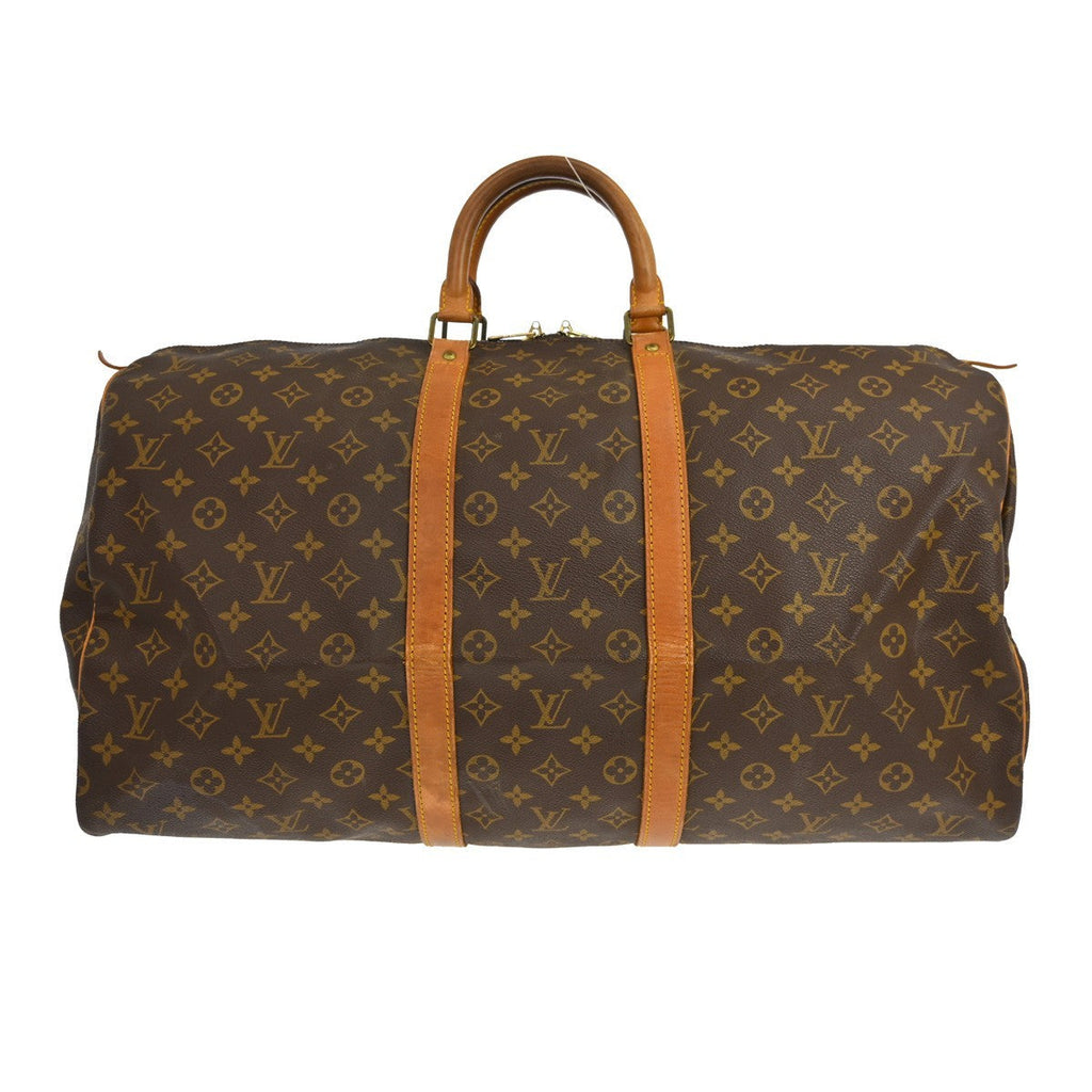 Louis Vuitton Keepall Bag Monogram Canvas Brown Canvas Travel Bag Bag (Pre-Owned)