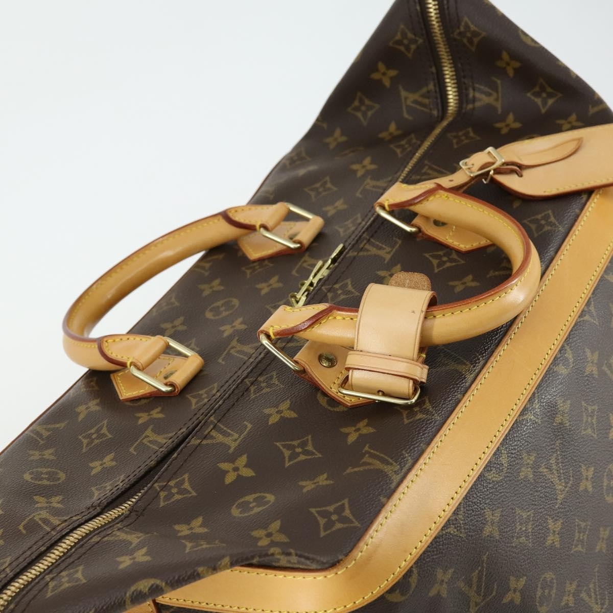 Louis Vuitton Cruiser Handbag Monogram Canvas Brown Canvas Travel Bag Bag (Pre-Owned)