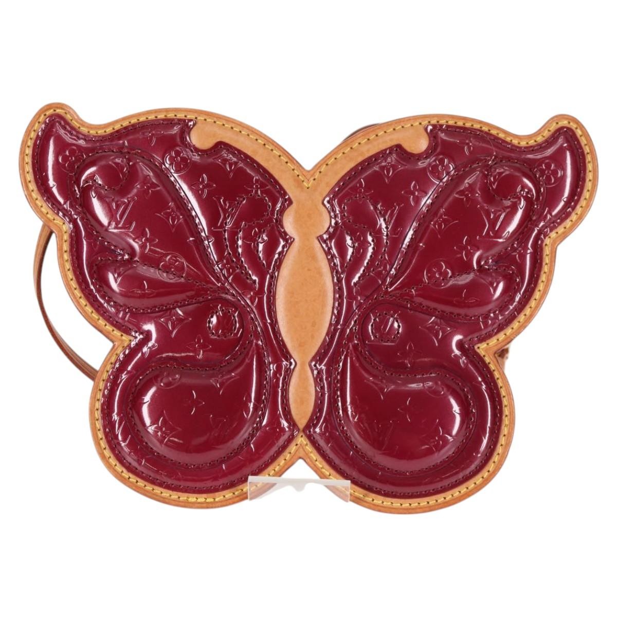 Louis Vuitton Conte De Fees Butterfly Crossbody Bag Monogram Vernis Burgundy Patent_Leather Clutche & Pouche Bag (Pre-Owned)
