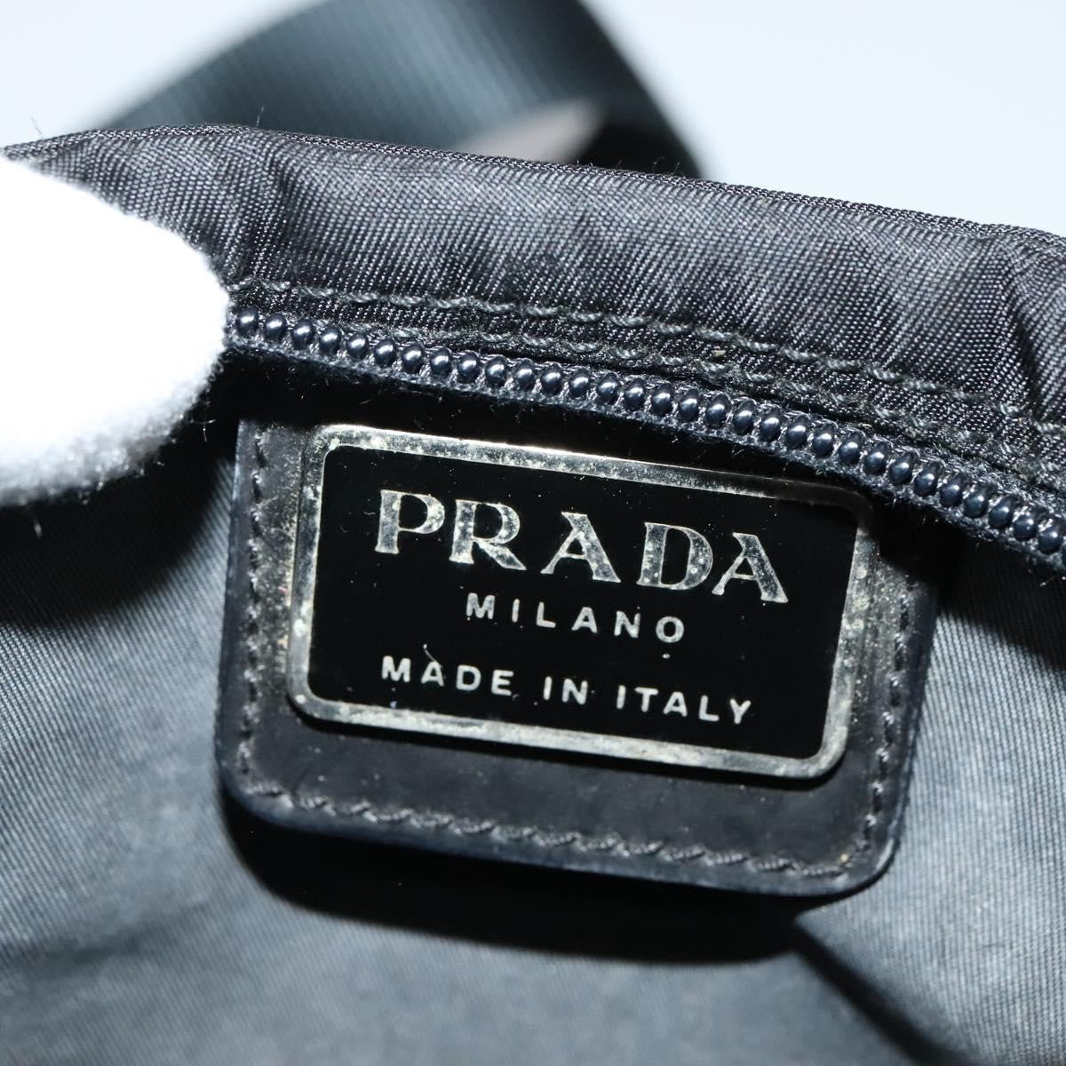Prada Front Pocket Messenger Bag Tessuto Black Nylon Shoulder Bag Bag (Pre-Owned)