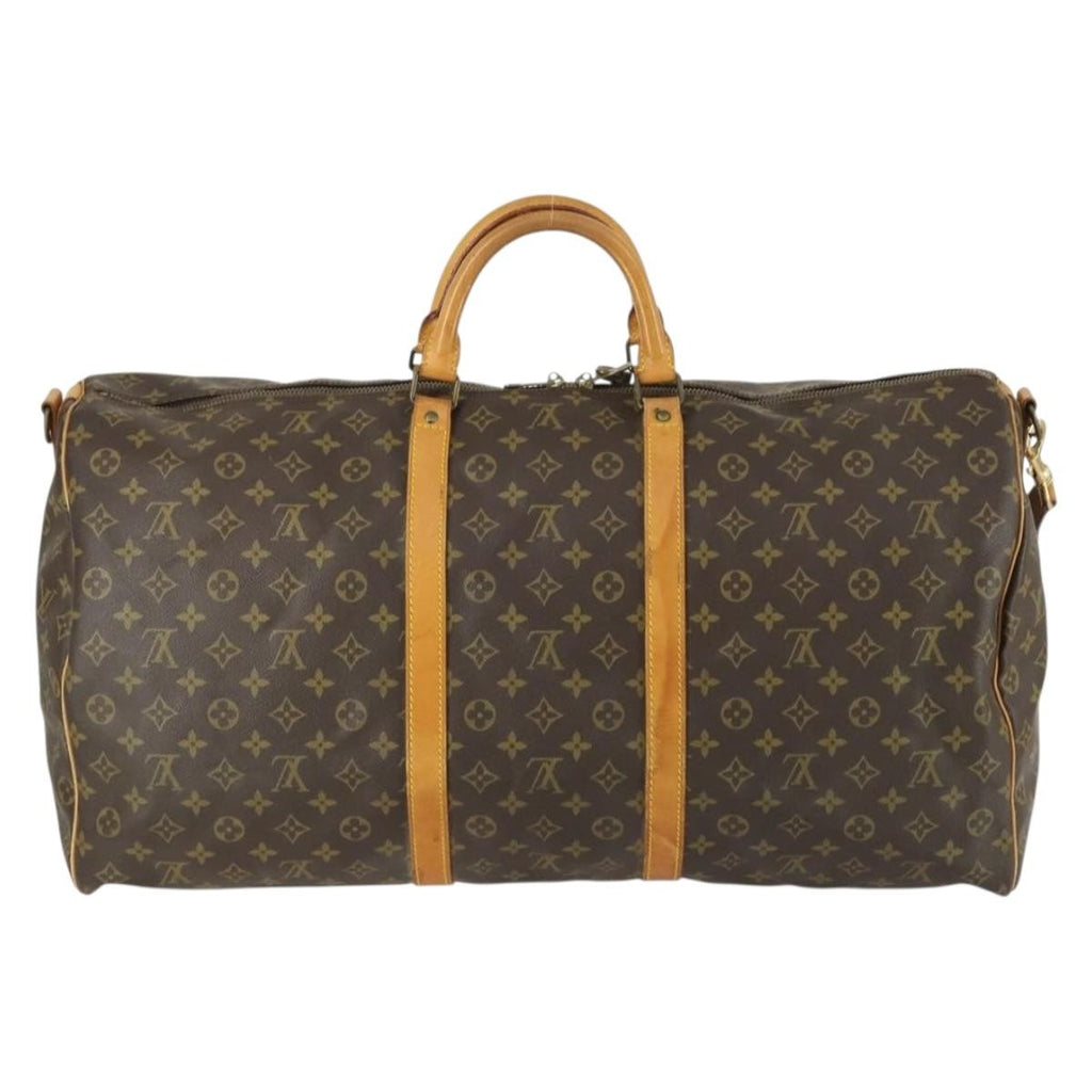 Louis Vuitton Keepall Bandouliere Bag Monogram Canvas Brown Canvas Travel Bag Bag (Pre-Owned)