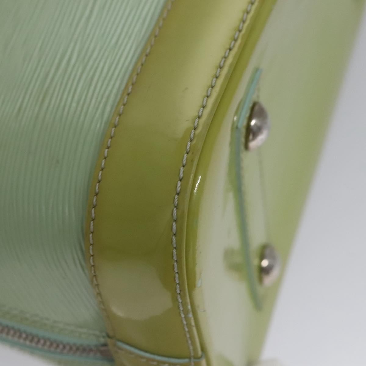 Louis Vuitton Alma Handbag Electric Epi Leather Green Patent_Leather Handbag (Pre-Owned)