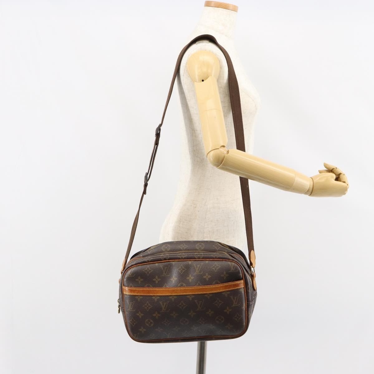 Louis Vuitton Reporter Bag Monogram Canvas Brown Canvas Shoulder Bag Bag (Pre-Owned)