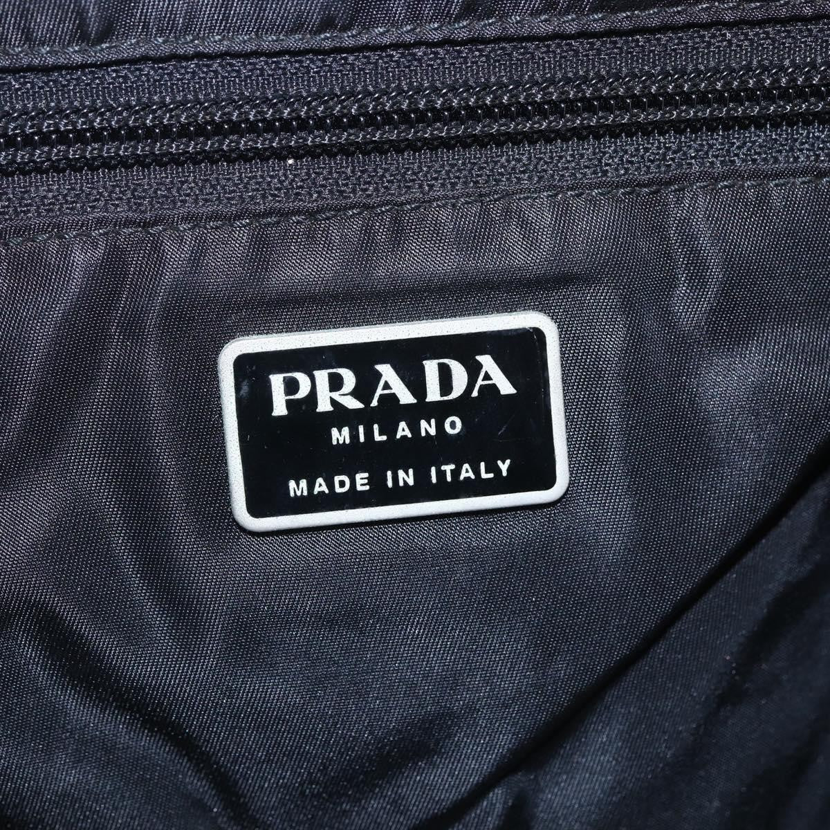 Prada Vintage Handbag Tessuto Black Nylon Handbag (Pre-Owned)