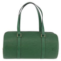 Louis Vuitton Soufflot Handbag Epi Leather Green Leather Handbag (Pre-Owned)