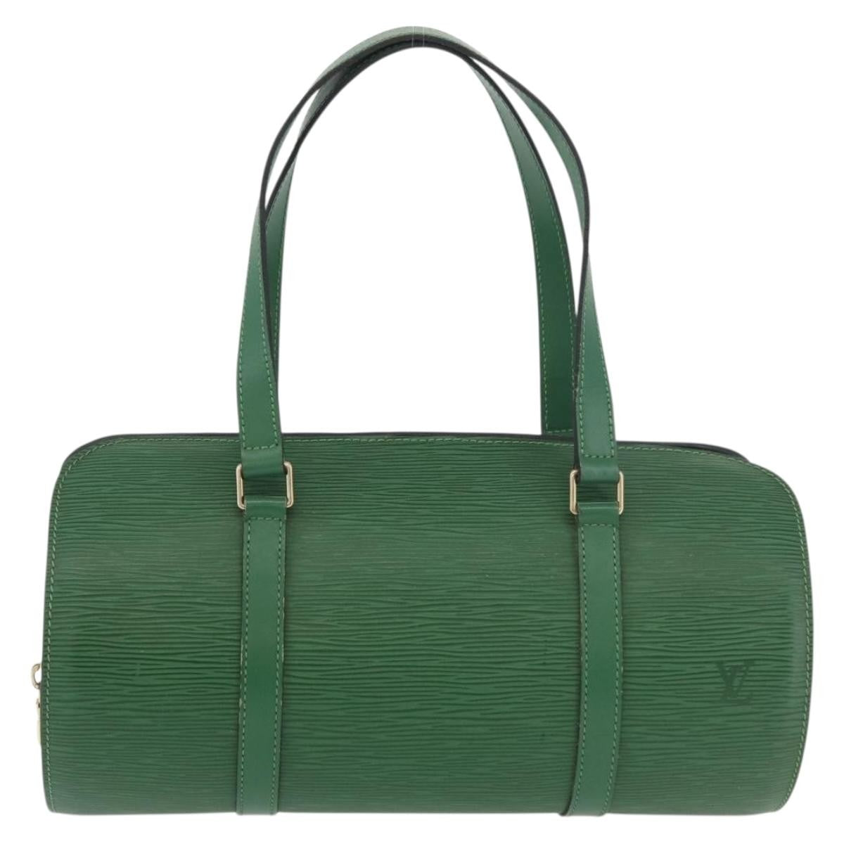 Louis Vuitton Soufflot Handbag Epi Leather Green Leather Handbag (Pre-Owned)
